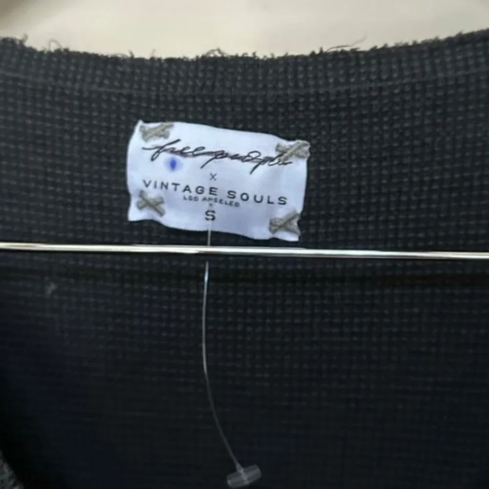 NWOT Free People X Vintage Souls Maxi Tee Black-xl - Picture 2 of 2